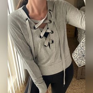 ALO tie neck yoga top